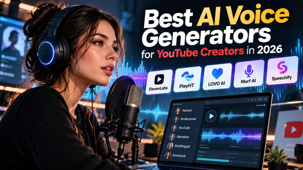 Best AI voice generators for YouTube creators in 2026
