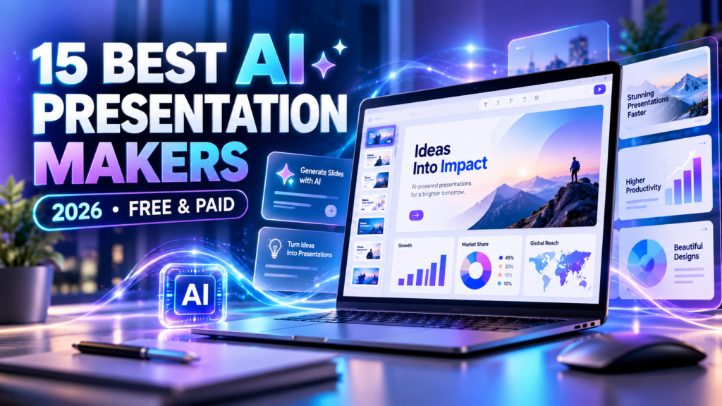 15 best AI presentation makers in 2026, free and paid — AI-powered editable PowerPoint slides, business charts and presentation design