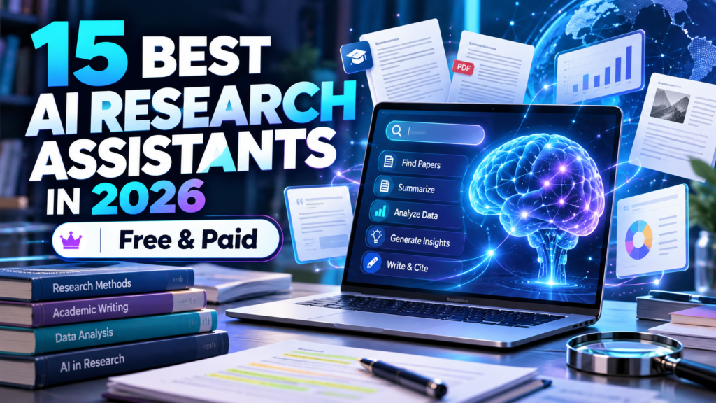 15 best AI research assistants in 2026 – academic paper search, literature review, citation analysis, PDF summarization and scientific research