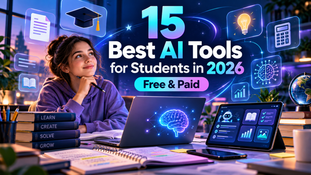 15 best AI tools for students in 2026 — studying, AI tutor, homework help, flashcards, research, notes and exam preparation