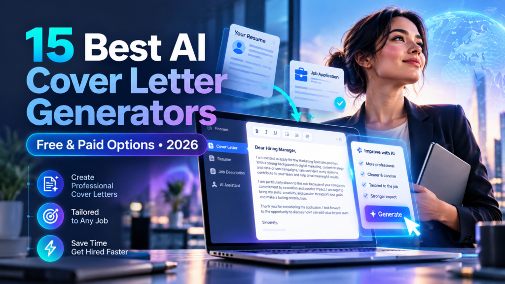 15 best AI cover letter generators in 2026 – free and paid options for writing professional job application letters